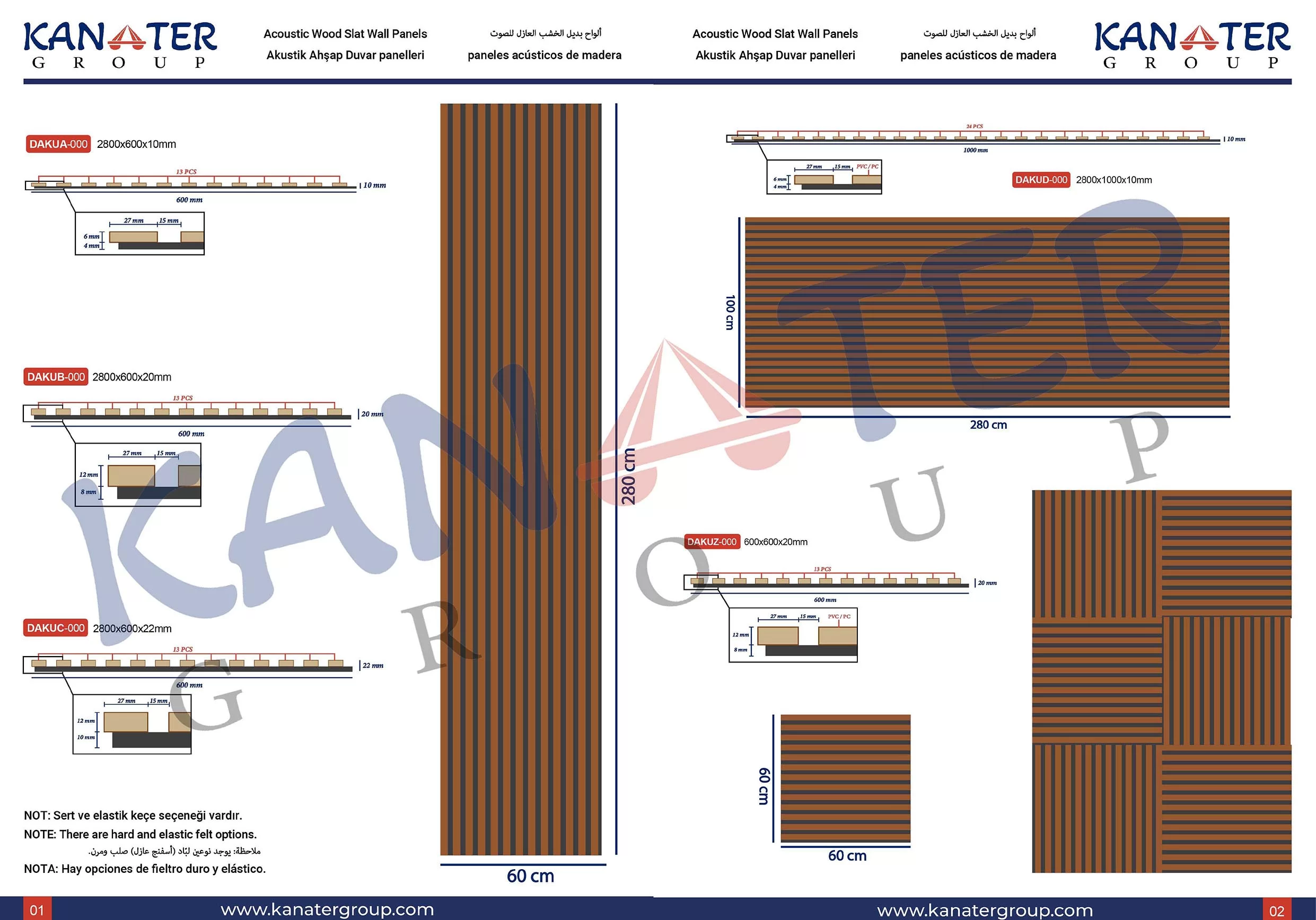 ألواح خشبية عازلة للصوت ديكورات خشبية و عازل للجدران و الأسقف | KANATER Decor & Construction®