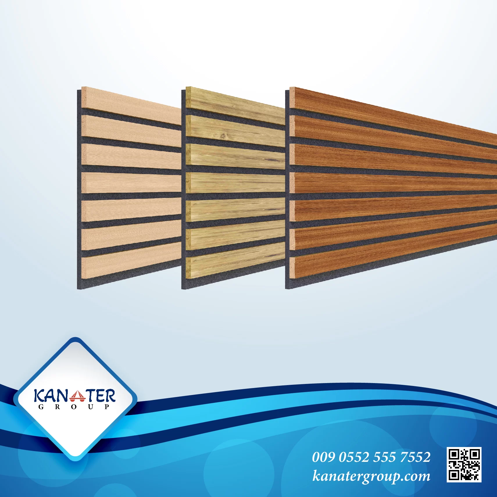 Import Decorative Acoustic Wood Slat Panels for Interior Decoration of Walls & Ceilings from Türkiye | KANATER group®