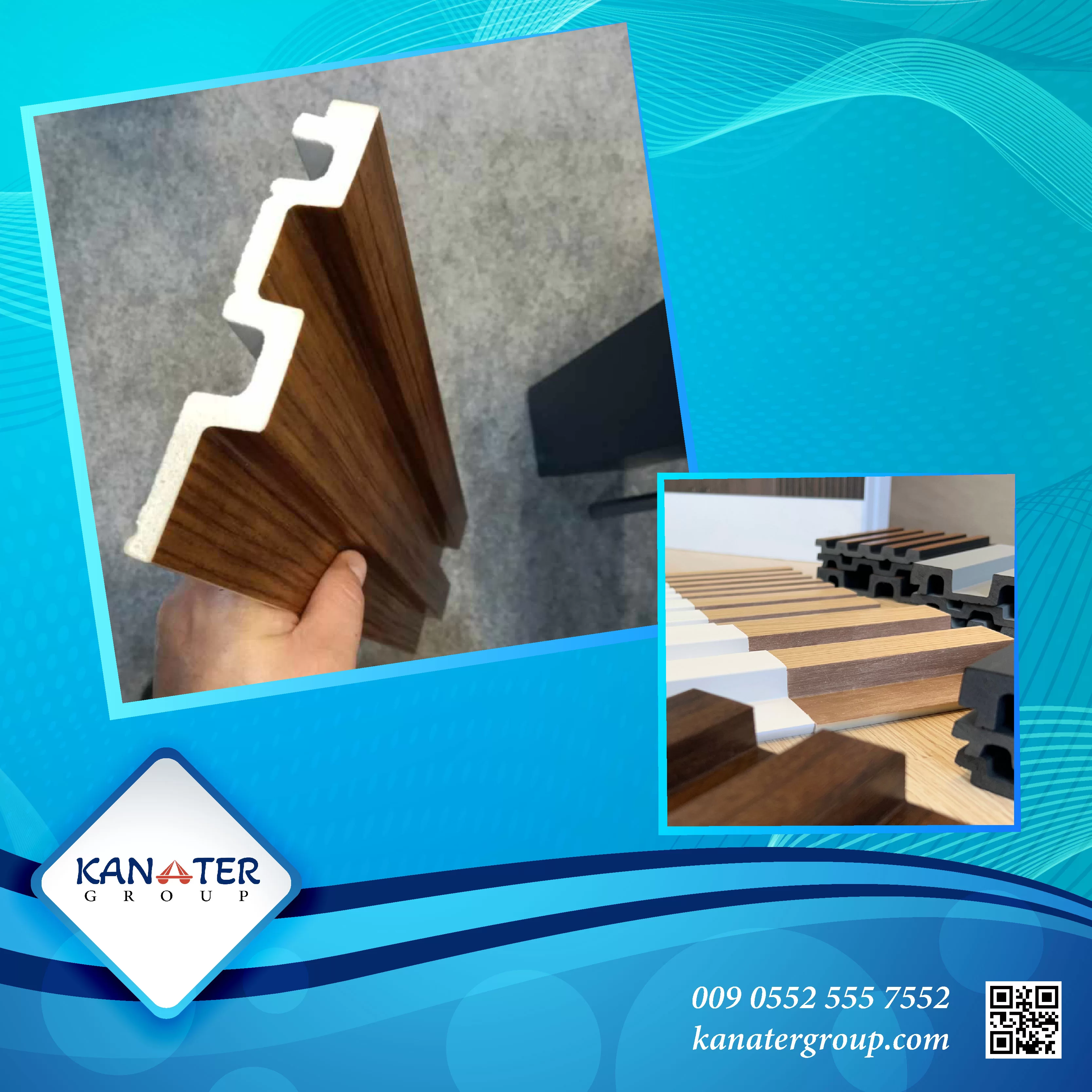 Import Decorative PVC PS polymer wall wood panels (faux wood paneling) from Türkiye | KANATER group®