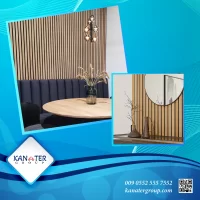 Acoustic Wood Slat Panels for Interior Decoration of Walls & Ceilings